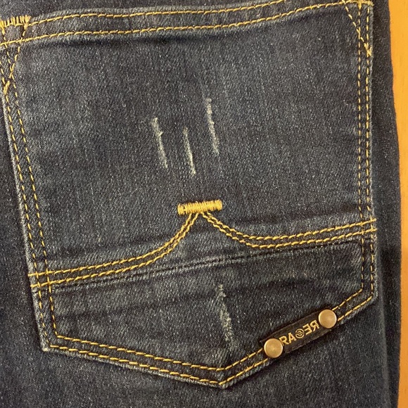 RA-RE Collectors Jeans Rag Recycle Rag Restyle Button Fly Slim Jeans Size 30 - Picture 8 of 14